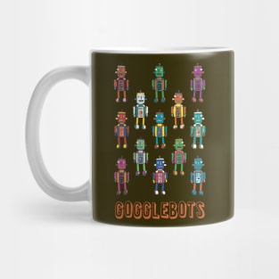 Gogglebots - Retro robot design in orange Mug